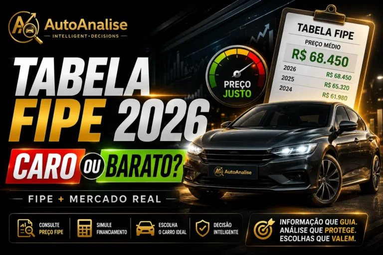 Tabela FIPE 2026 carro caro ou barato comparacao com mercado real