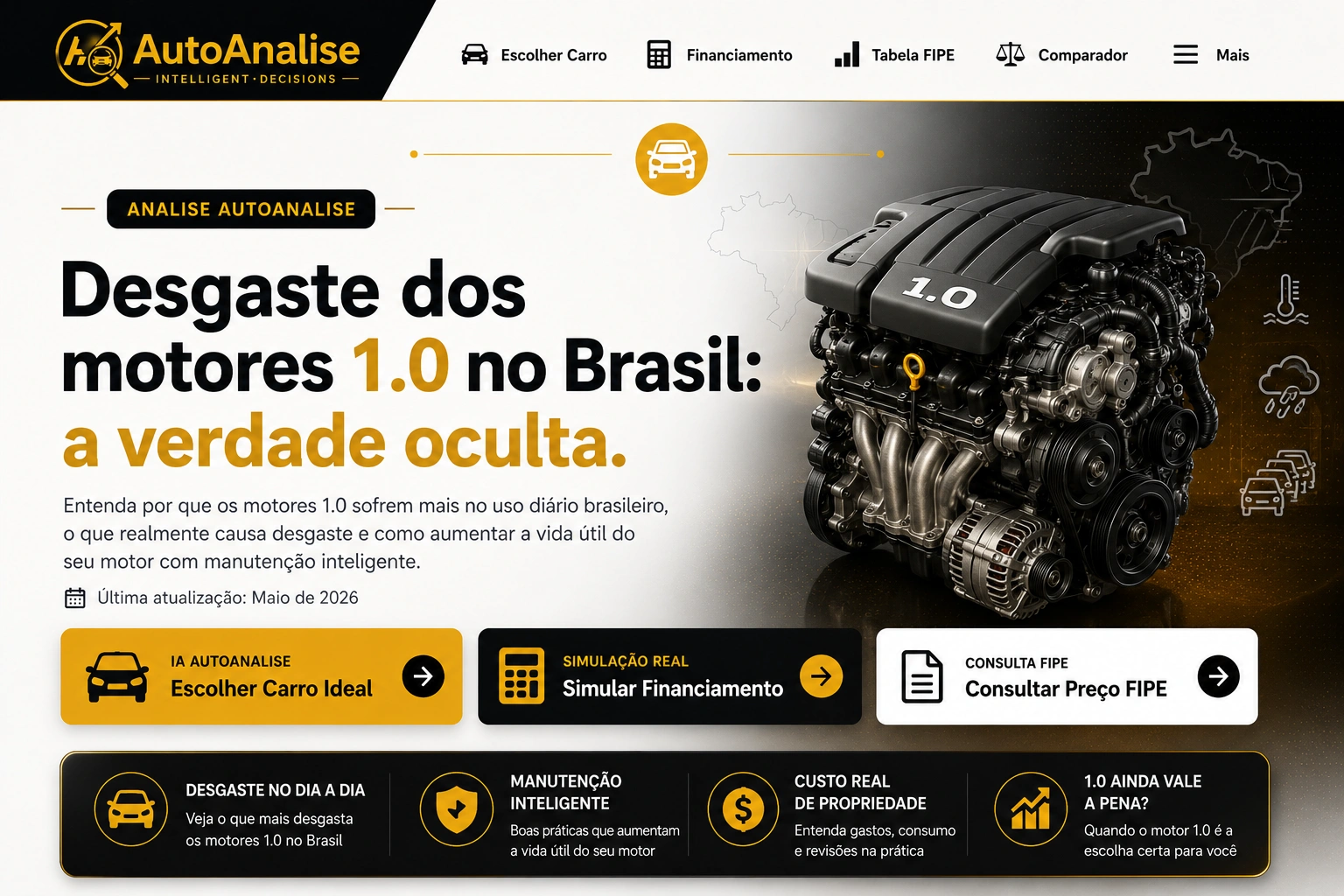 Desgaste dos motores 1.0 no Brasil: a verdade oculta AutoAnalise