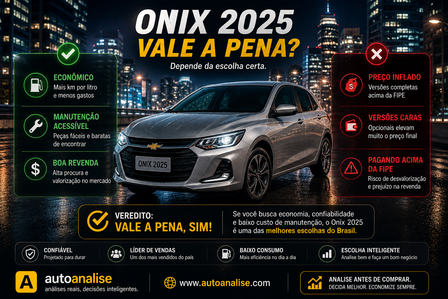 Chevrolet Onix 2025 em ambiente urbano consumo manutenção e custo benefício no Brasil