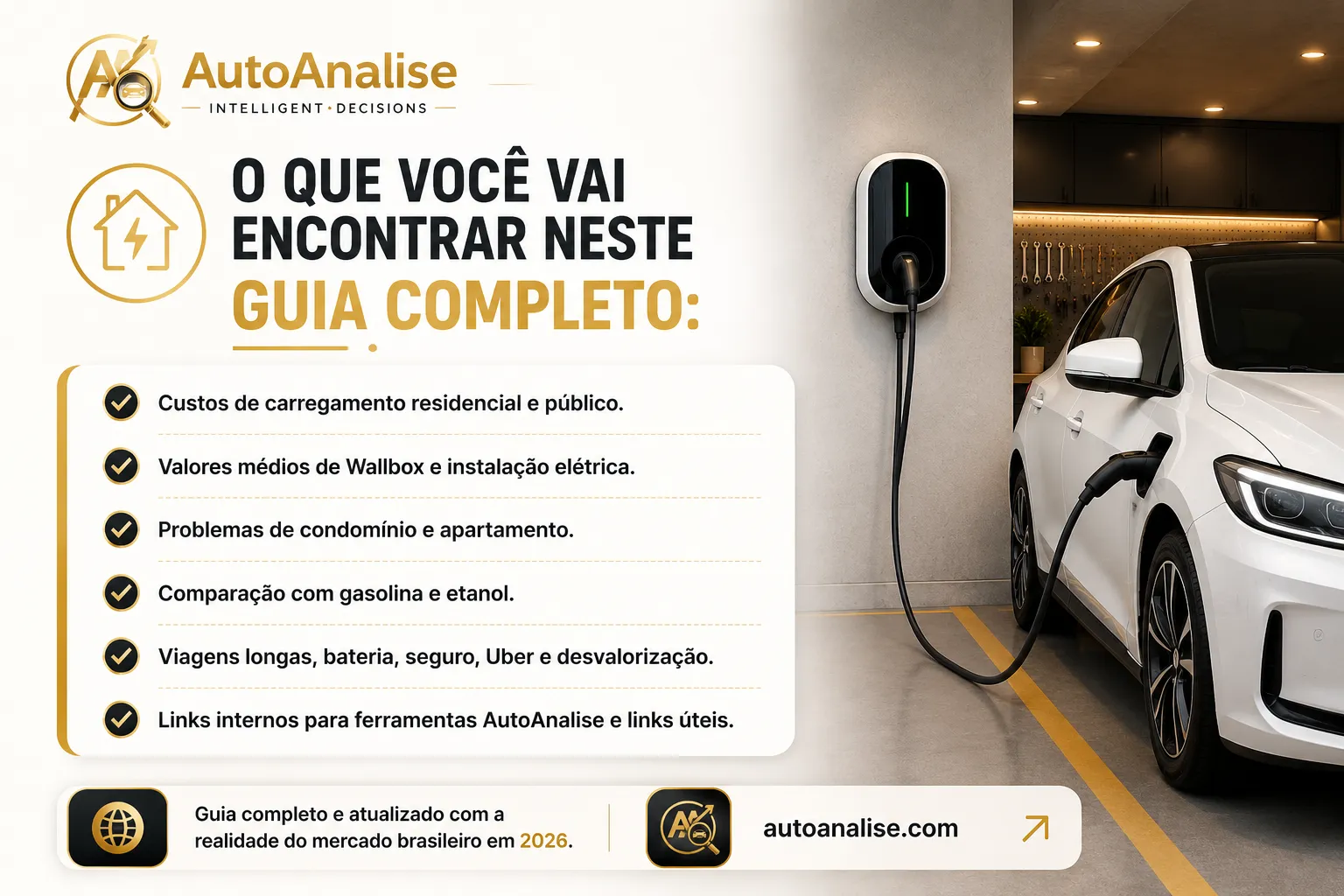 Carregamento residencial de carro elétrico no Brasil em 2026