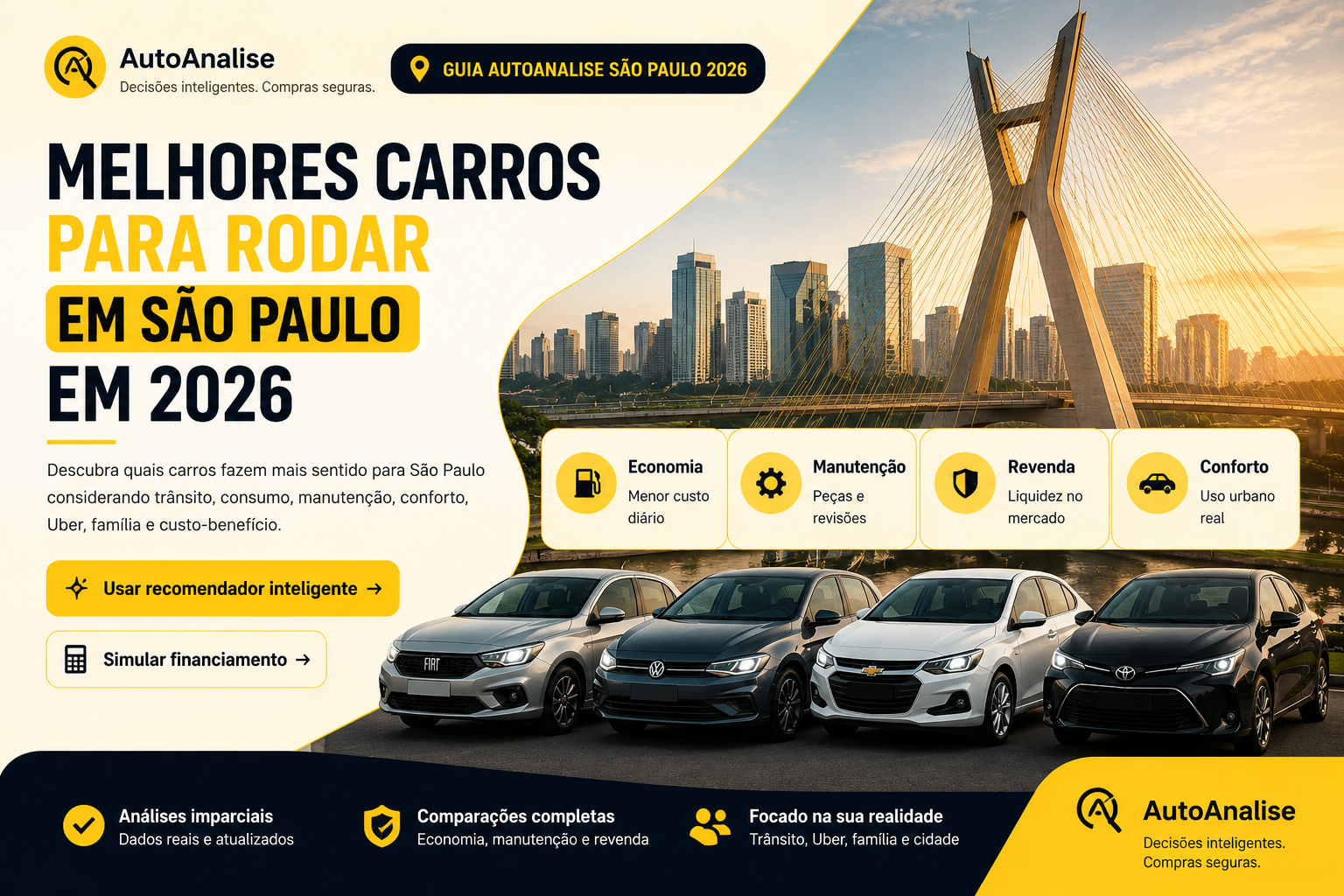 Melhores carros para rodar em São Paulo em 2026