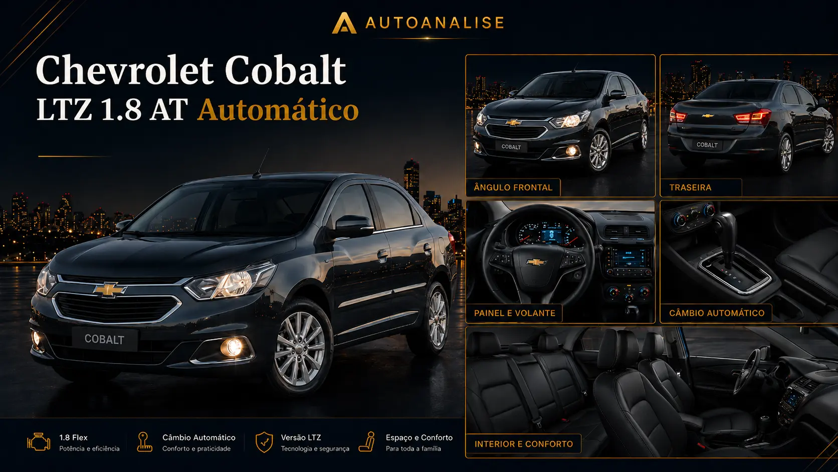 Chevrolet Cobalt LTZ 1.8 automático 2015 usado até R$ 50 mil