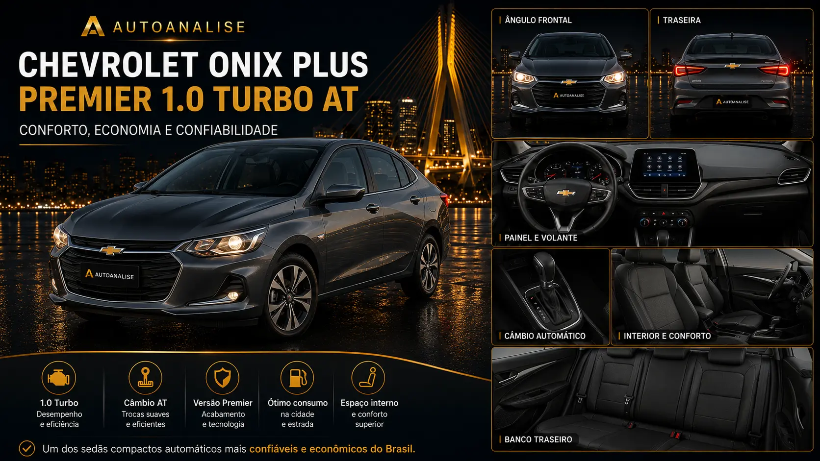 Chevrolet Onix Plus Premier 1.0 Turbo automático 2020 usado de R$ 65 mil a R$ 80 mil