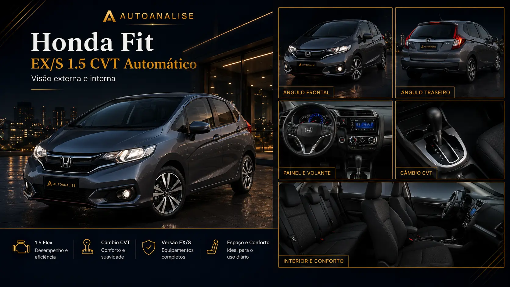 Honda Fit EX/S 1.5 CVT 2018 usado de R$ 65 mil a R$ 80 mil