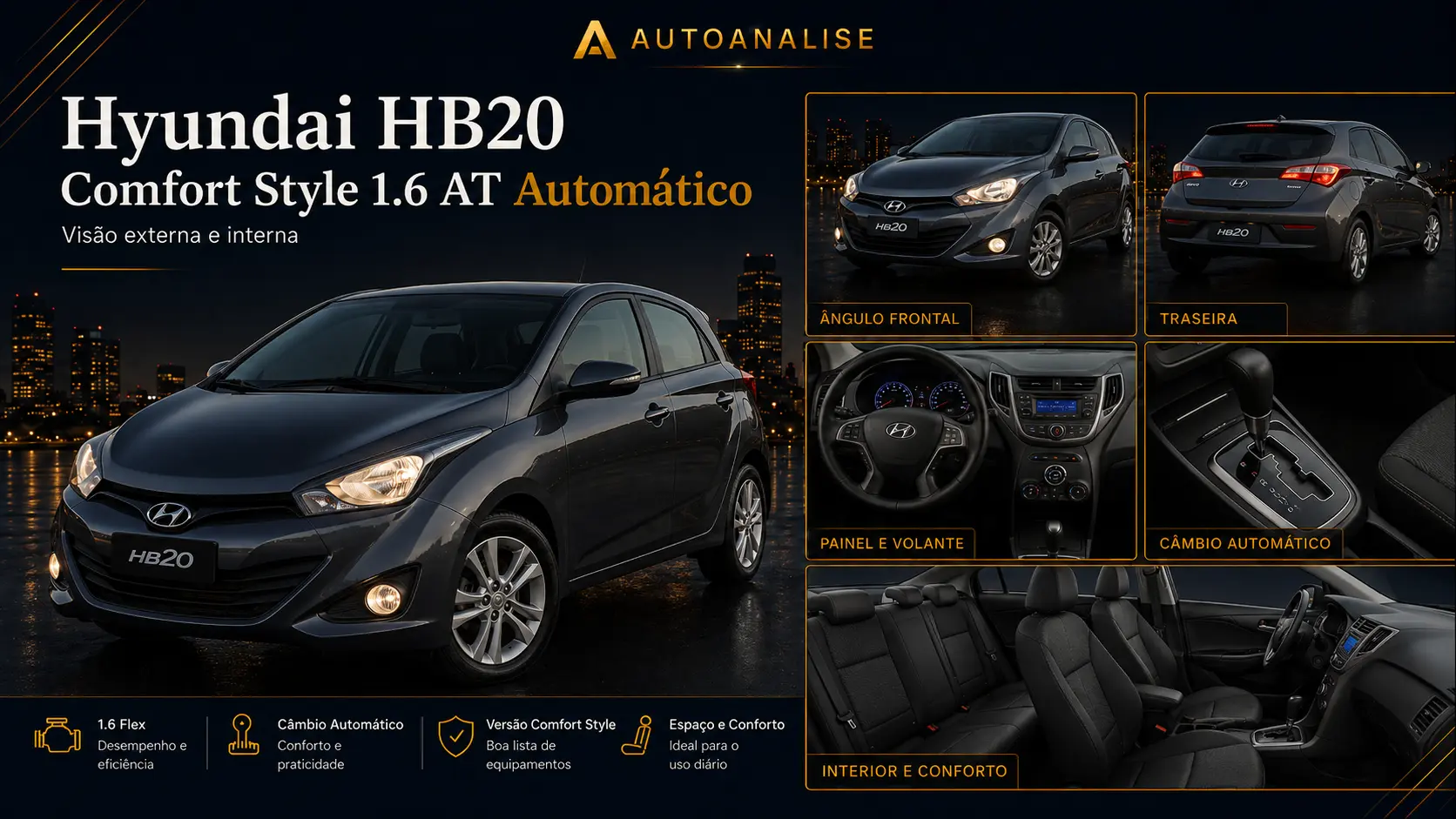 Hyundai HB20 Comfort Style 1.6 automático usado até R$ 50 mil