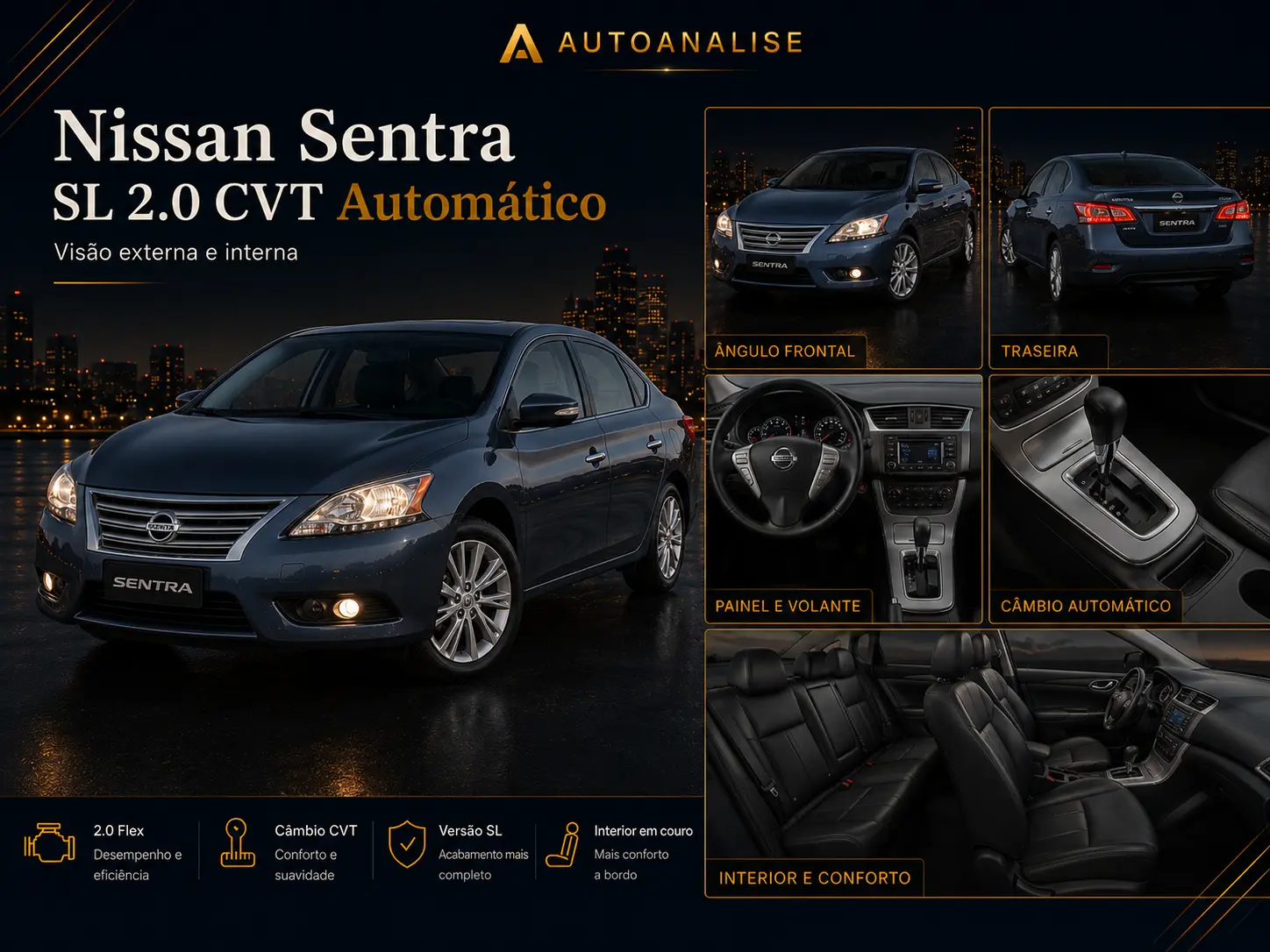 Nissan Sentra SL 2.0 CVT 2013 usado até R$ 50 mil
