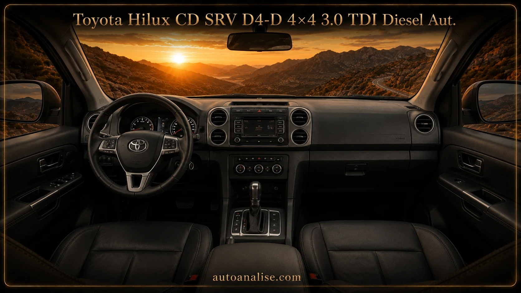 Interior Toyota Hilux CD SRV D4-D 4x4 3.0 TDI Diesel Aut. 2015 — melhores carros 4x4 automáticos até 150 mil