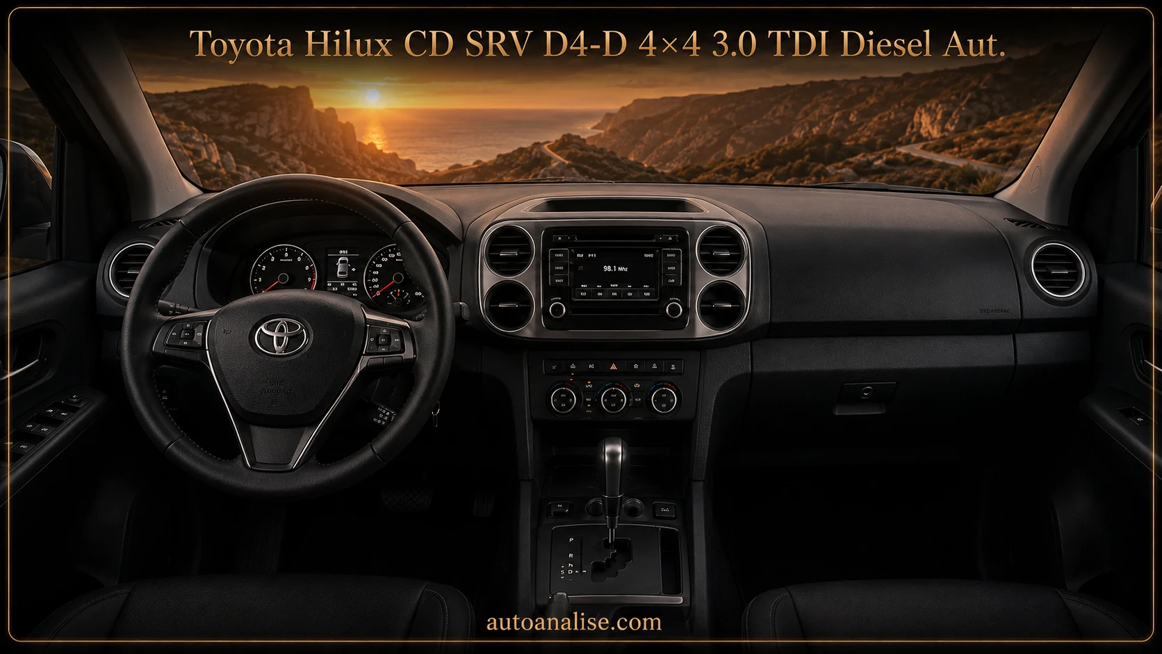 Painel Toyota Hilux CD SRV D4-D 4x4 3.0 TDI Diesel Aut. 2015 — melhores carros 4x4 automáticos até 150 mil