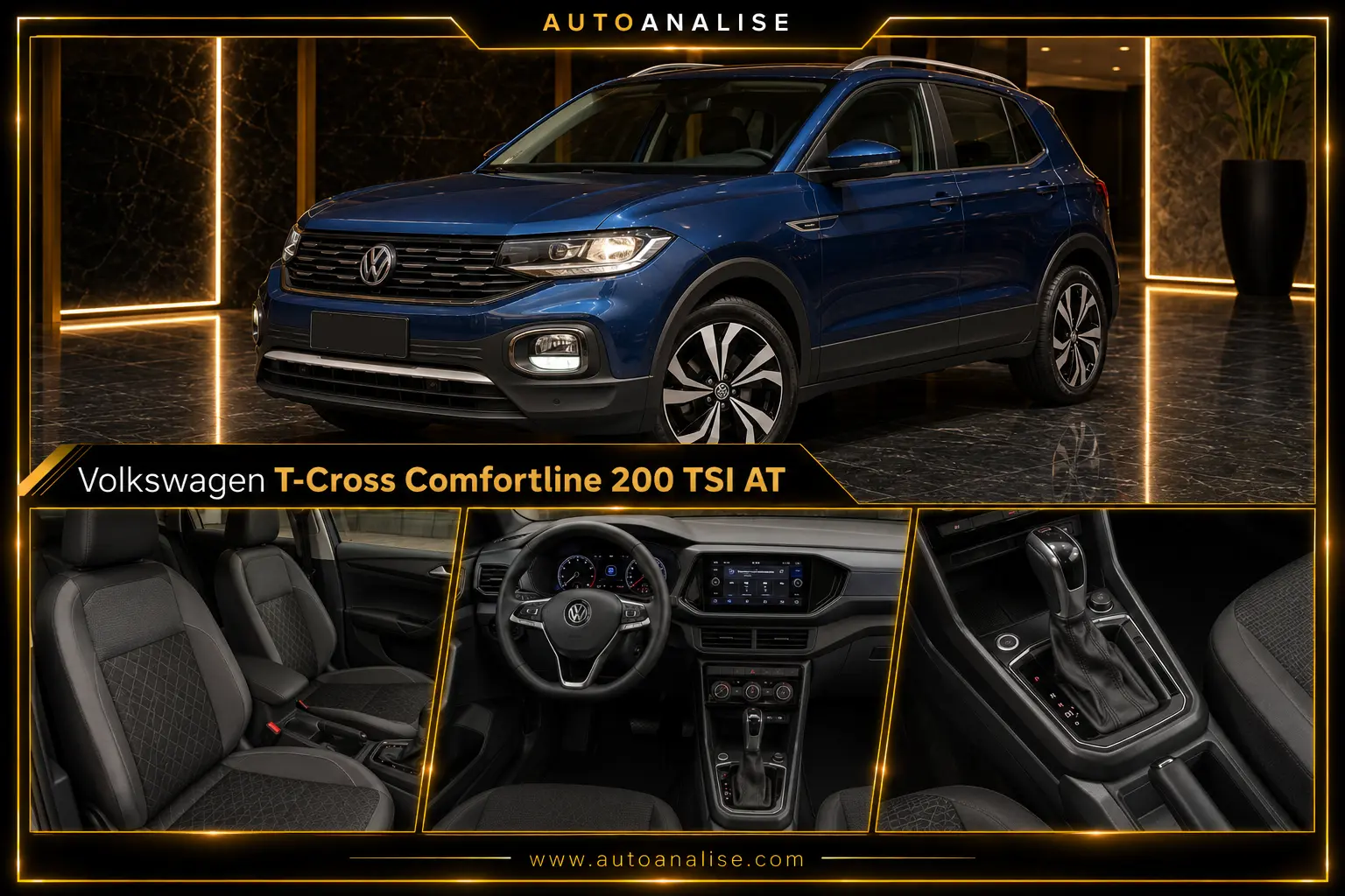 Volkswagen T-Cross Comfortline 200 TSI automático 2021 usado de R$ 90 mil a R$ 120 mil