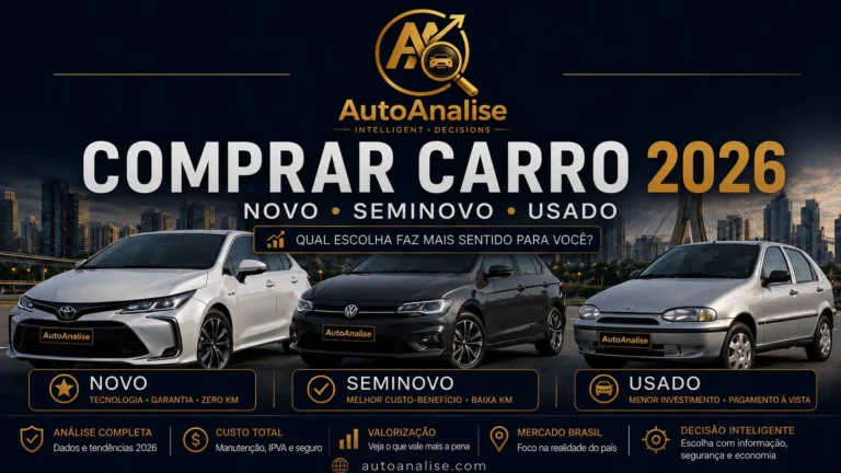 Comprar carro novo, seminovo ou usado em 2026: escolha o melhor caminho